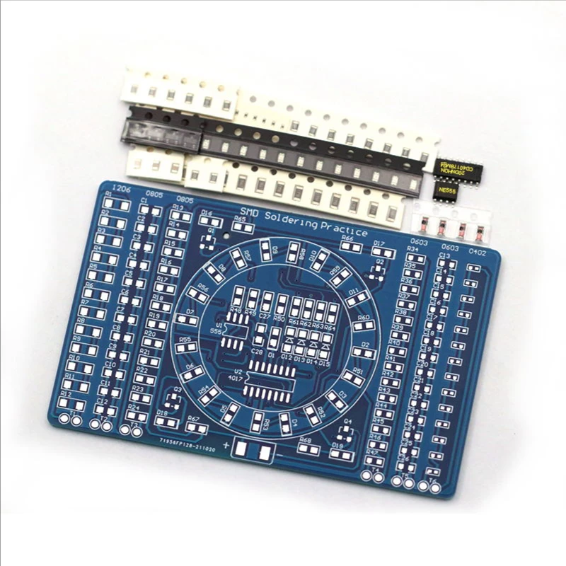 Diy Electronics Learning Kit - SMT SMD 電子部品溶接練習ボードはんだ付け DIY キット抵抗ダイオードトランジスタによるスタート学習電子
